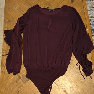 Express Women's Deep Wine Bodysuit